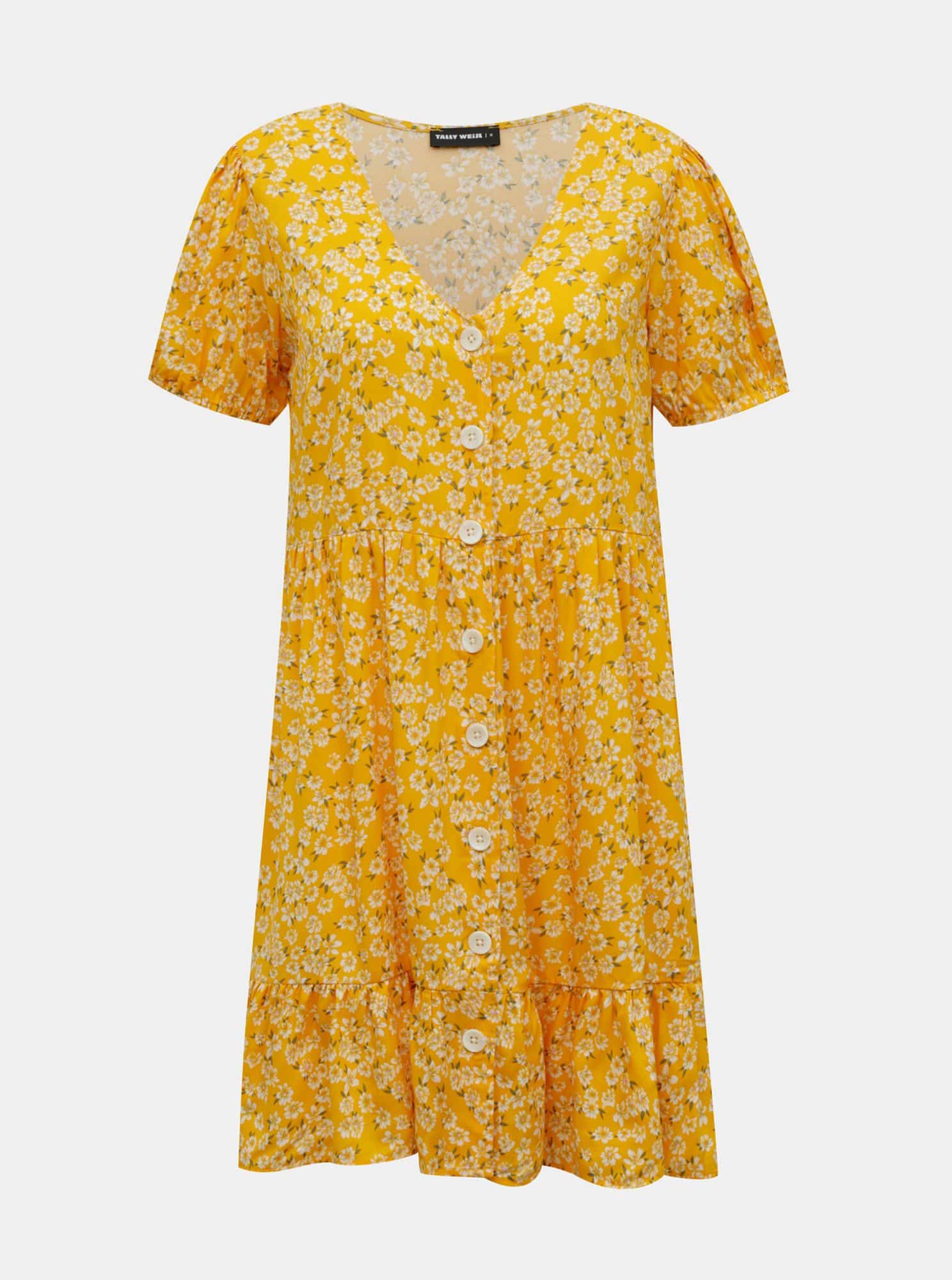Žluté květované šaty TALLY WEiJL
