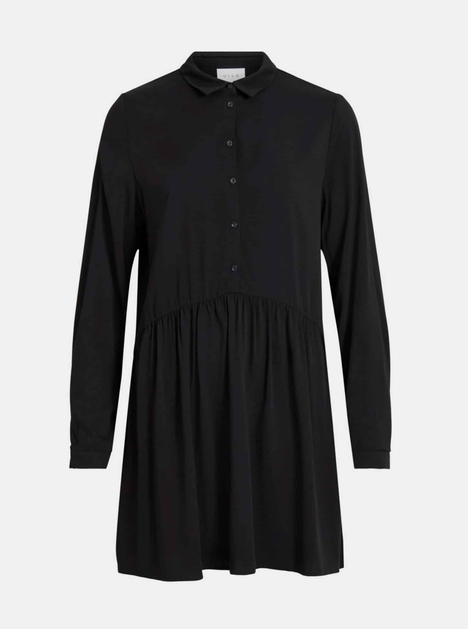 Černé košilové šaty VILA Dania
