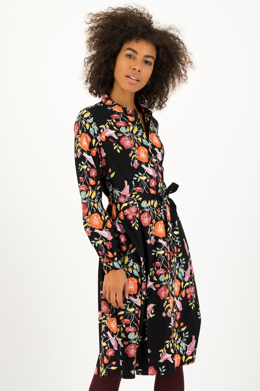 Blutsgeschwister vzorované košilové šaty Fall Finch