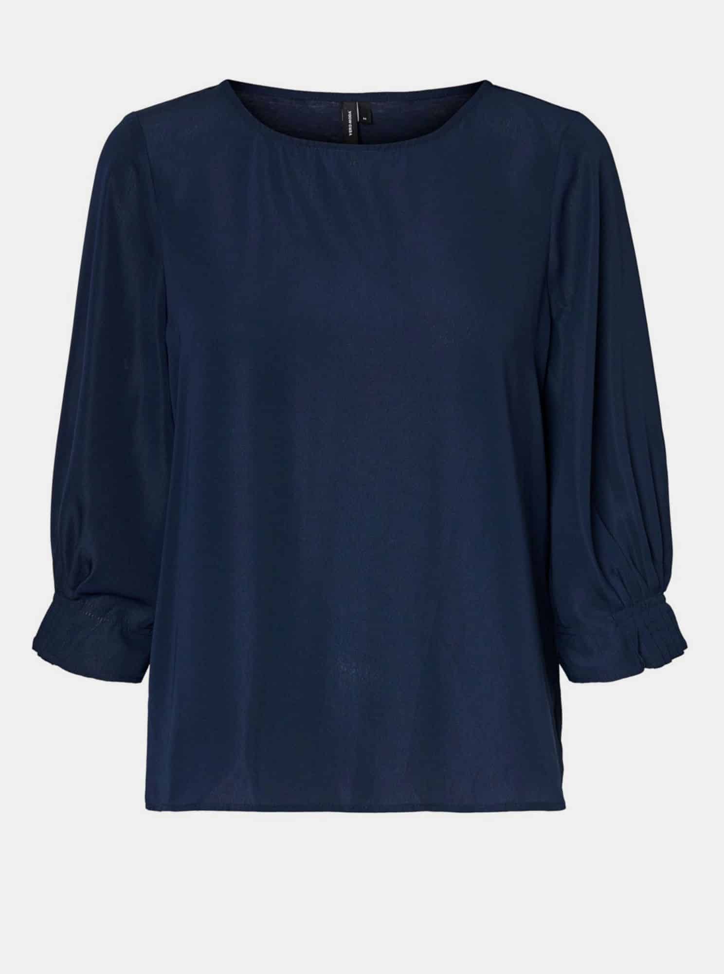 Tmavě modrá volná halenka VERO MODA Vonnie