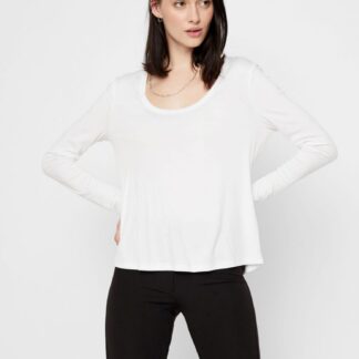 Bílé basic tričko Pieces Kaitlin