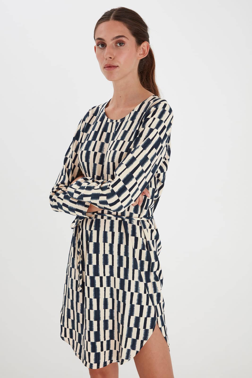 Ichi béžovo-modré šaty Ihcass