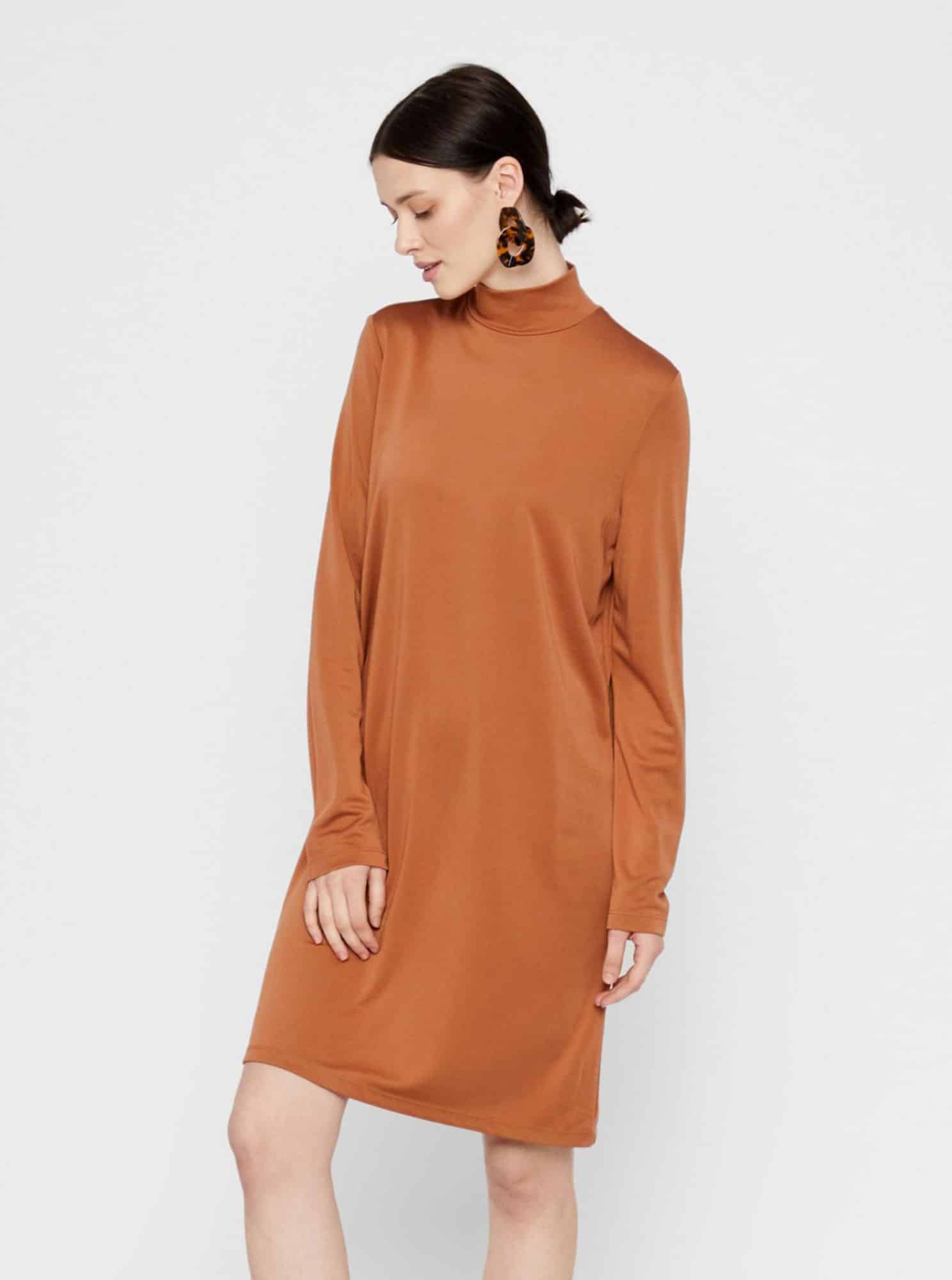 Hnědé šaty Pieces Bamala