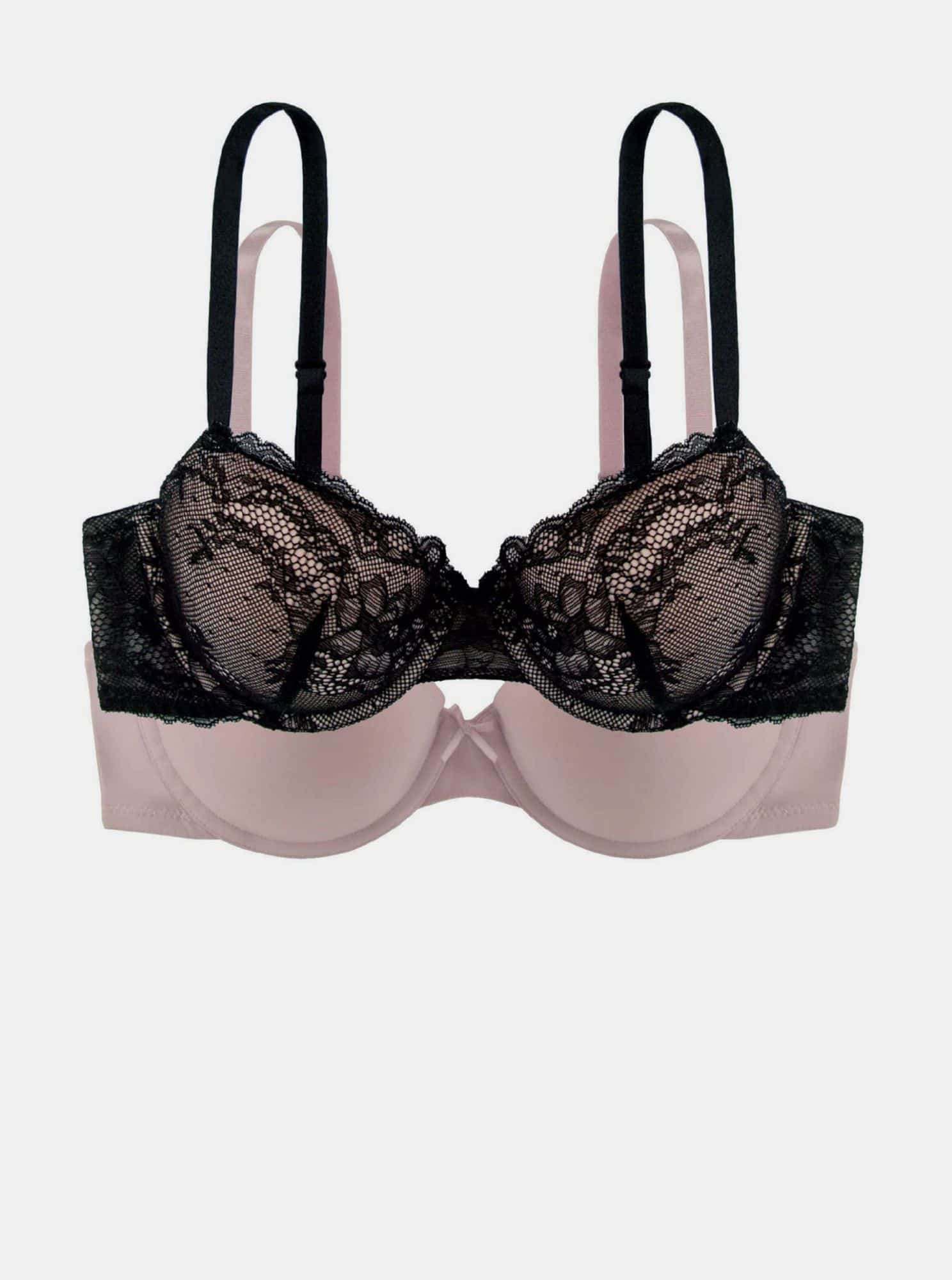Sada dvou podprsenek v černé a růžové barvě Dorina Chloe