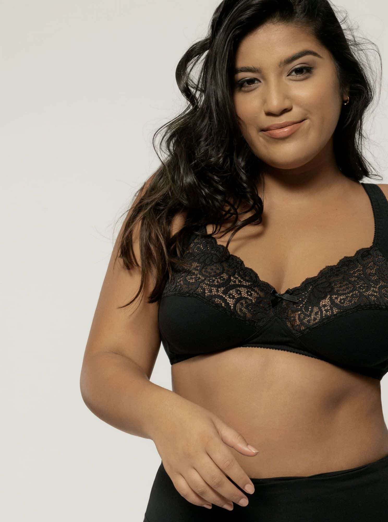 Černá podprsenka s krajkou Dorina Georgina