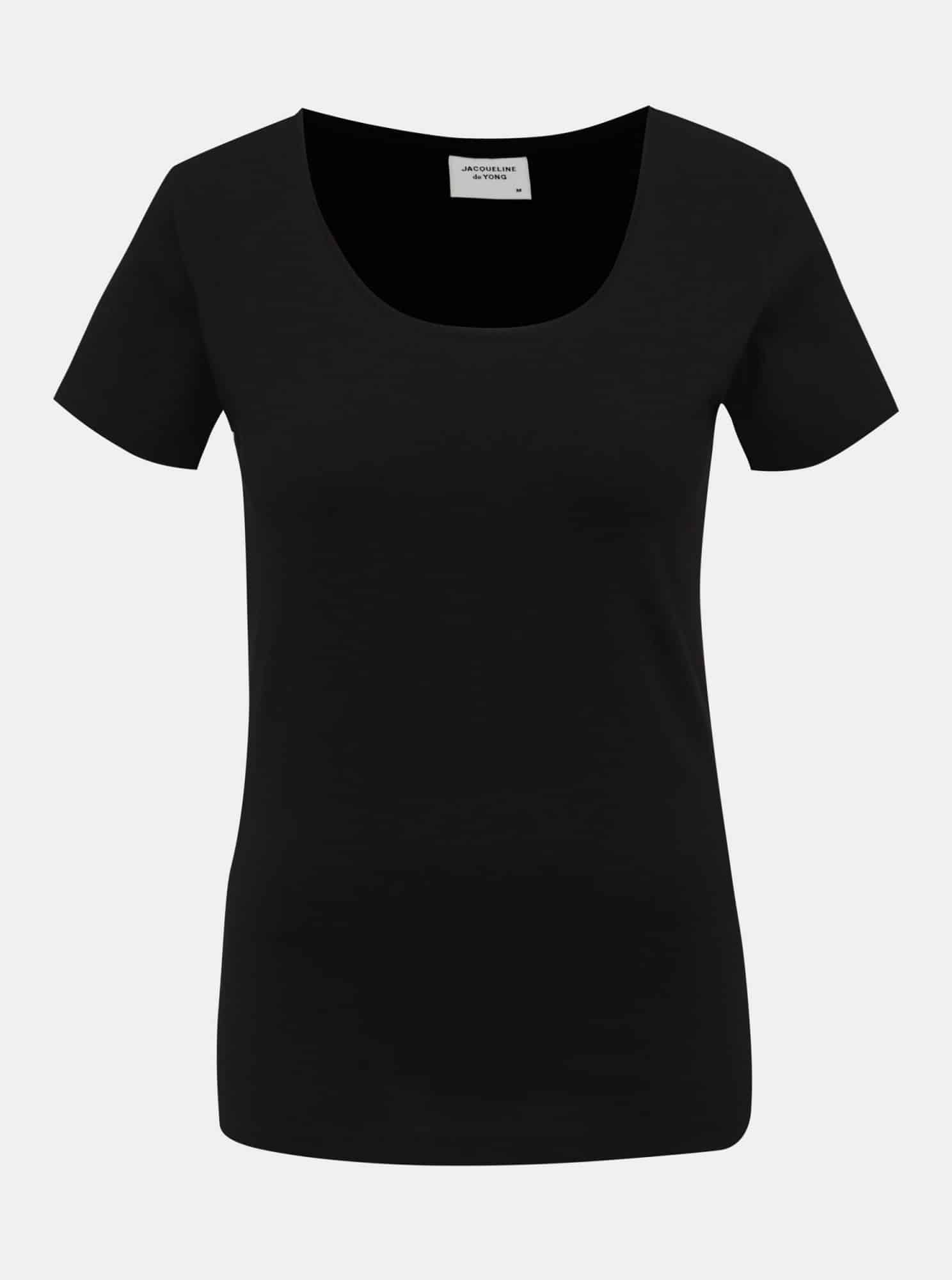 Černé basic tričko Jacqueline de Yong Ava