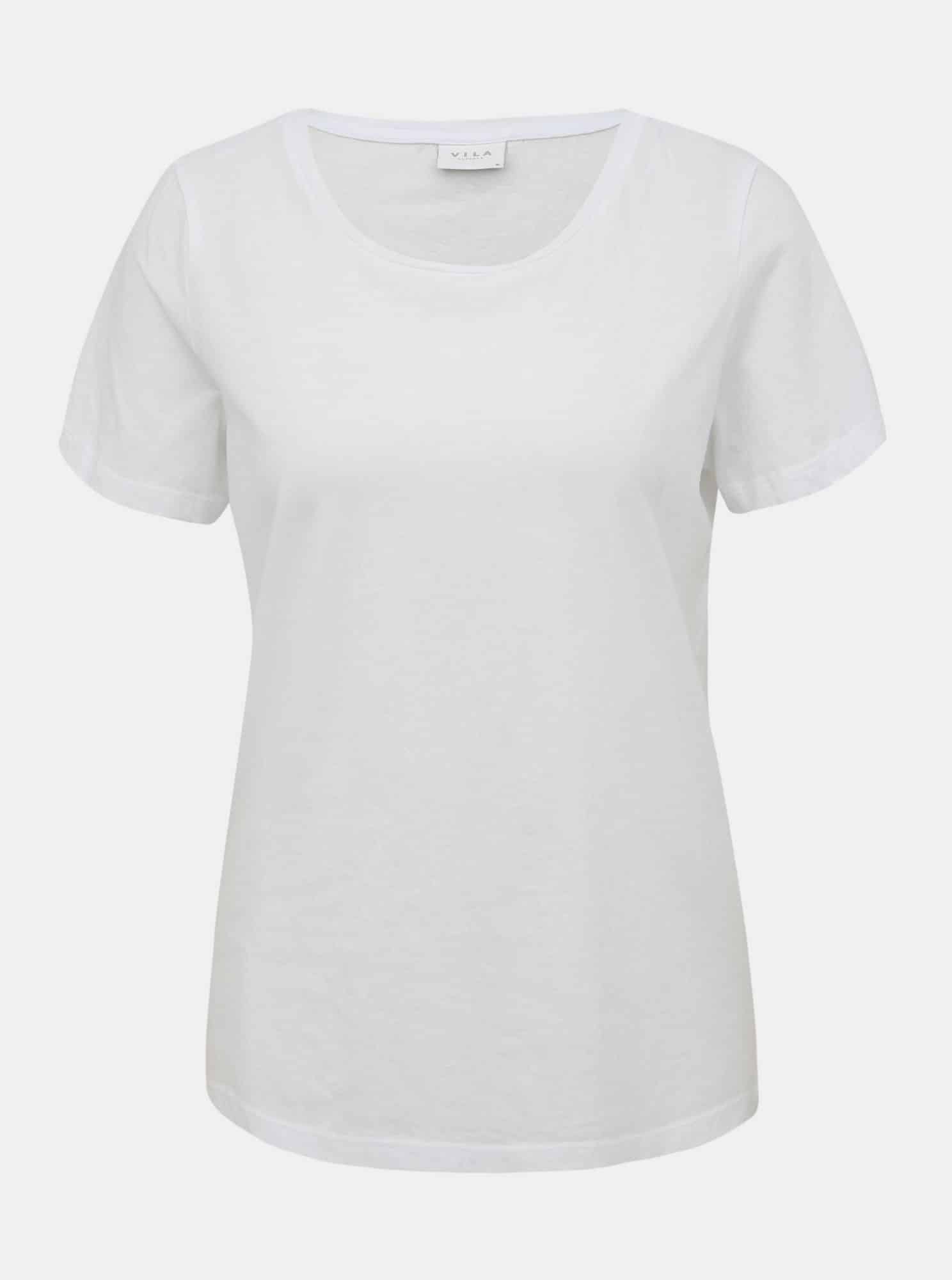 Bílé basic tričko VILA Sus