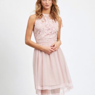 Vila růžové letní šaty Zinna