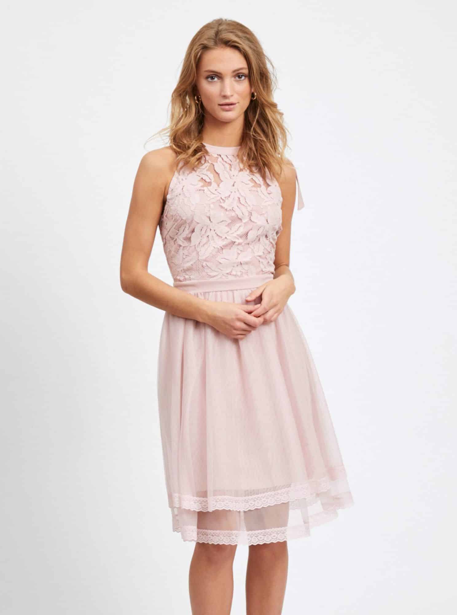 Vila růžové letní šaty Zinna