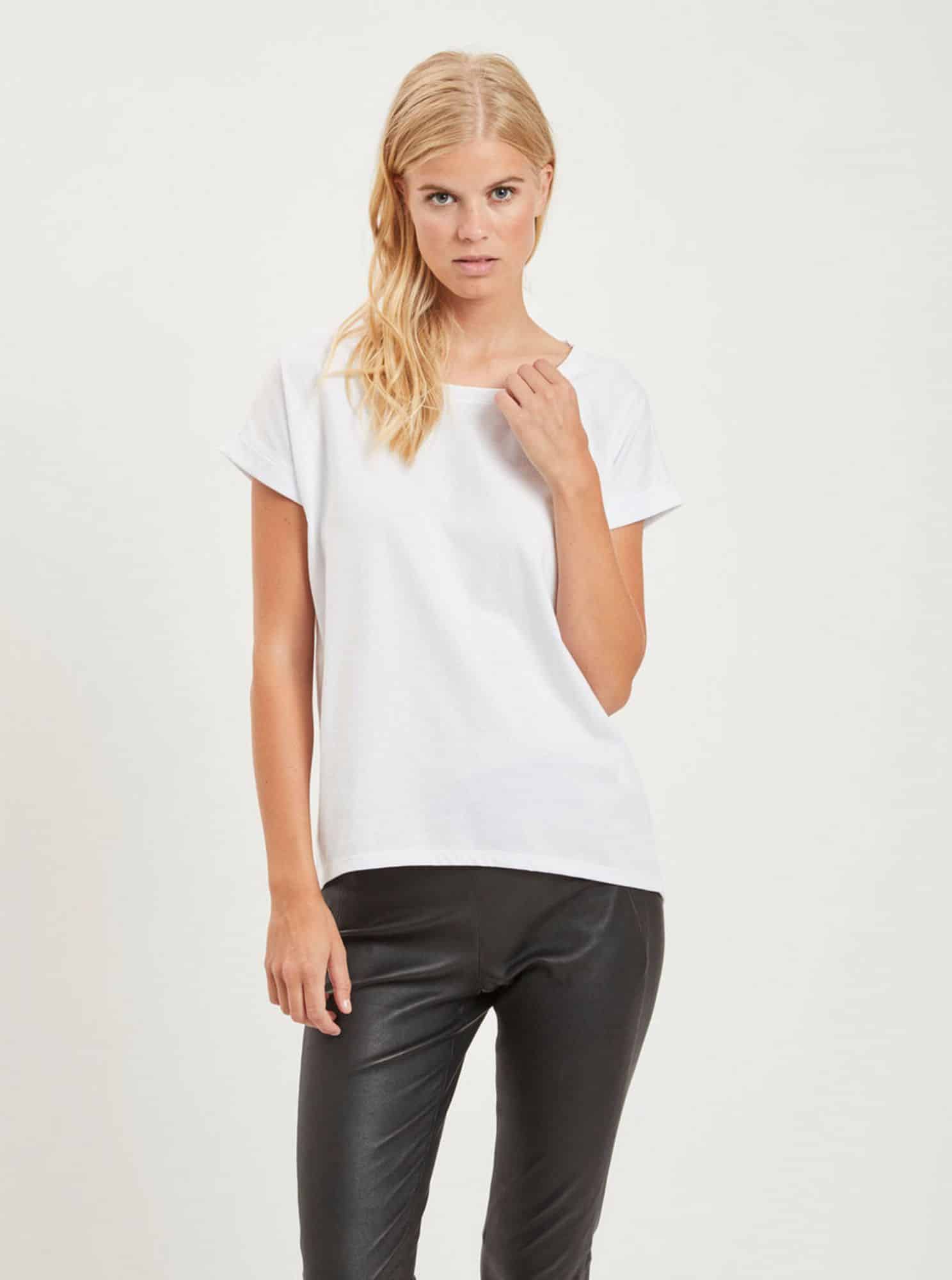 Bílé basic tričko VILA Dreamers