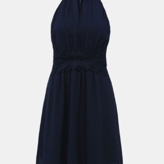 Tmavě modré šaty s krajkou VILA Milina