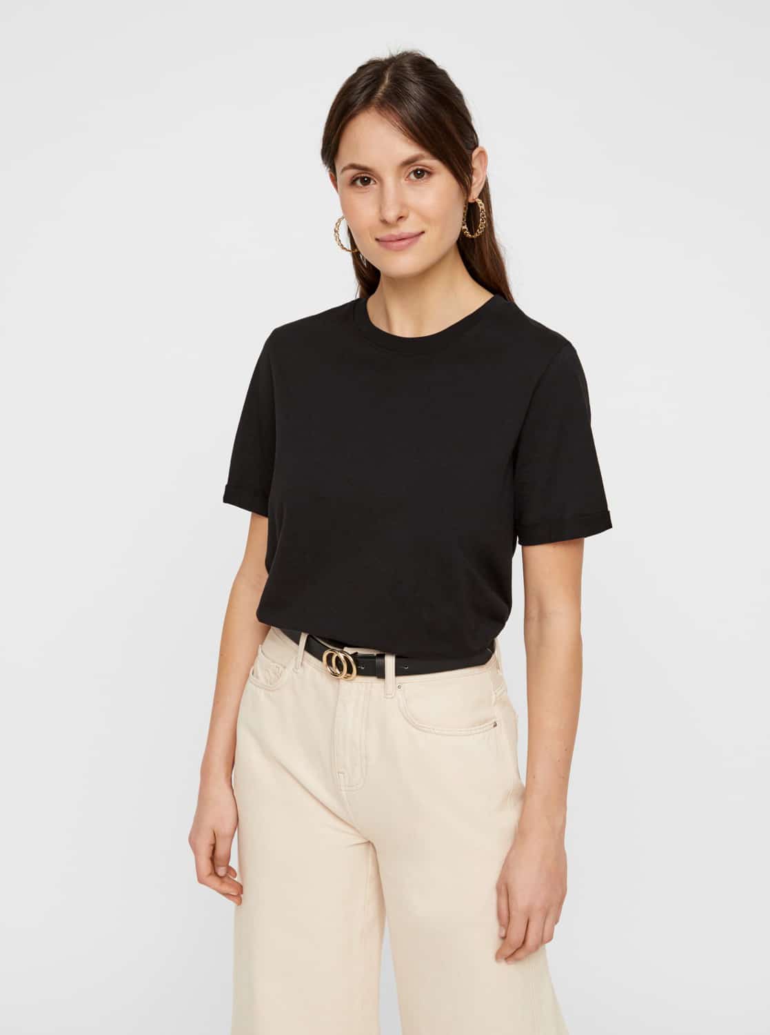 Černé basic tričko Pieces Ria