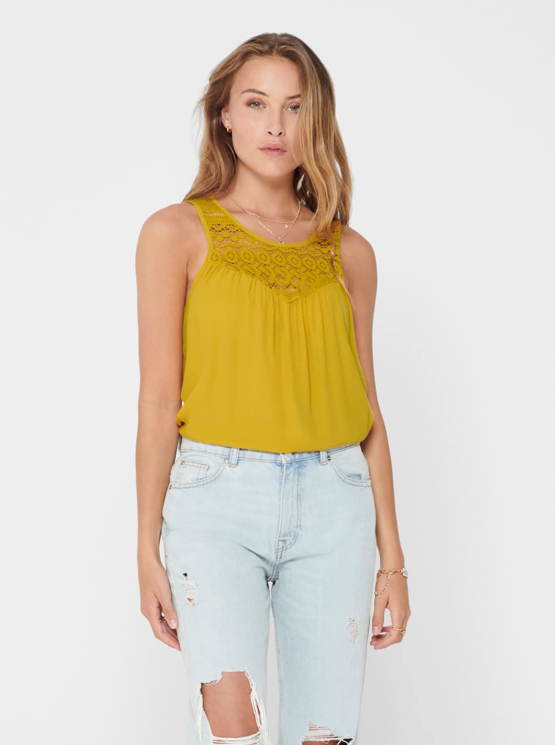 Hořčicový top ONLY Vide