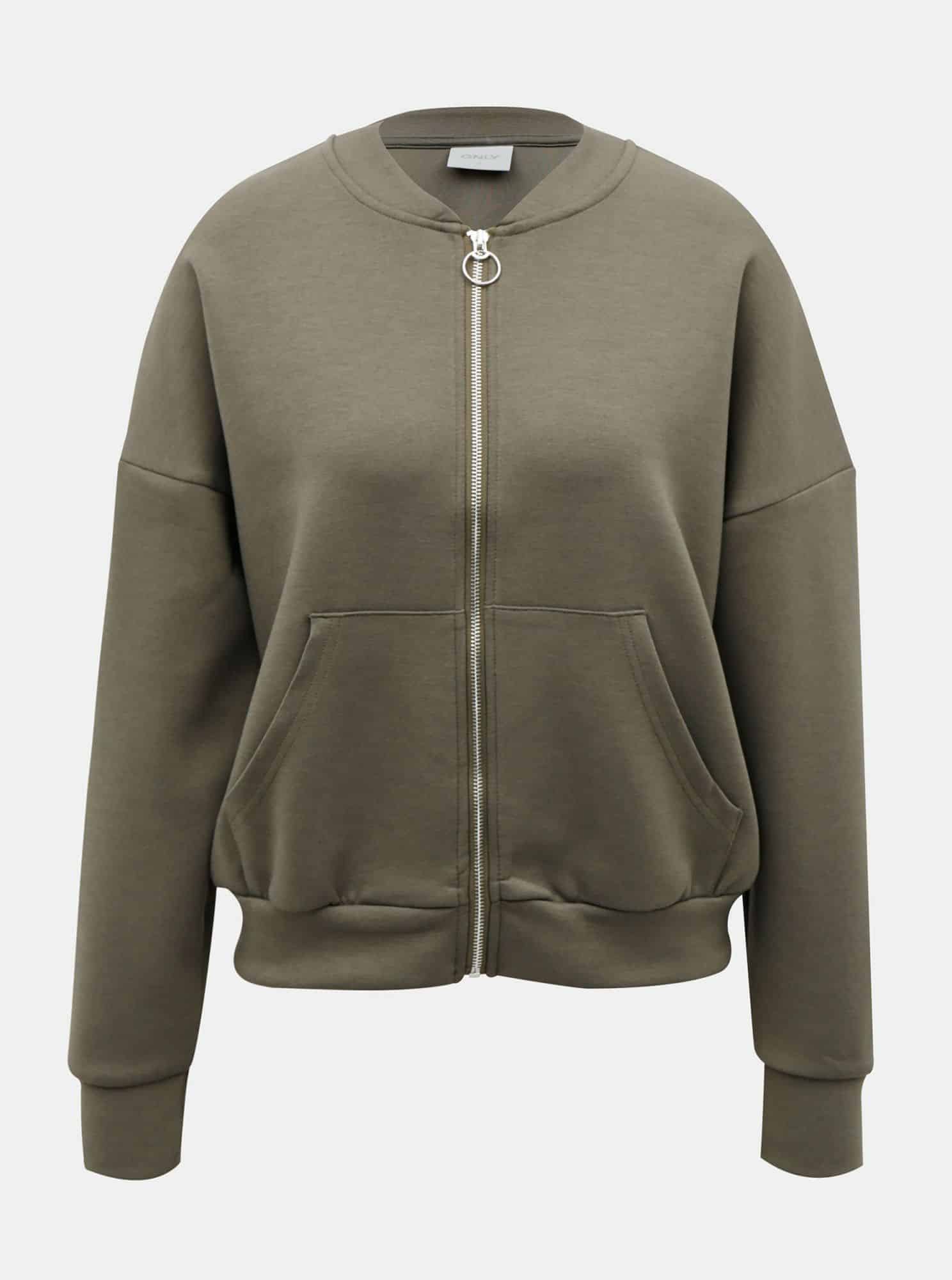Khaki mikinový bomber ONLY Star