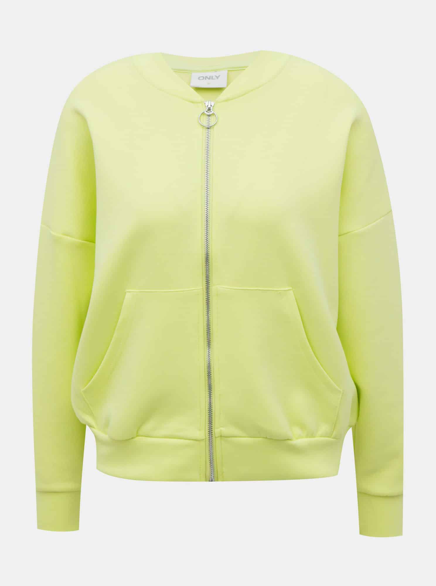 Světle zelený mikinový bomber ONLY Star