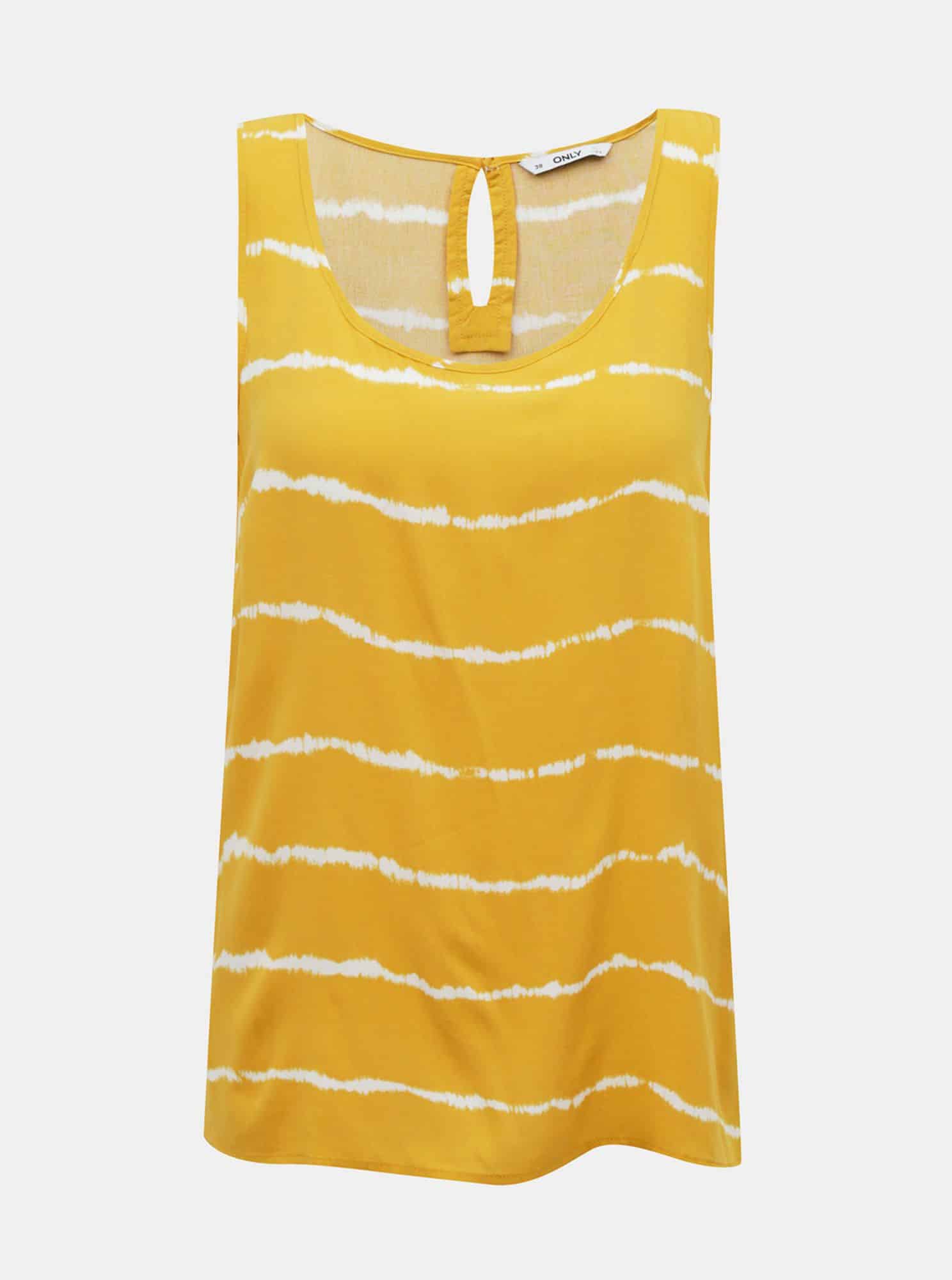 Žluté vzorované tílko ONLY Nova
