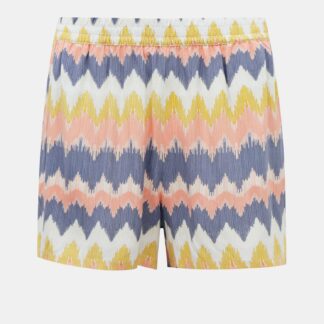 Žluto-modré vzorované kraťasy ONLY Novs