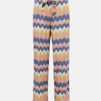 Žluto-modré vzorované kalhoty ONLY Nova