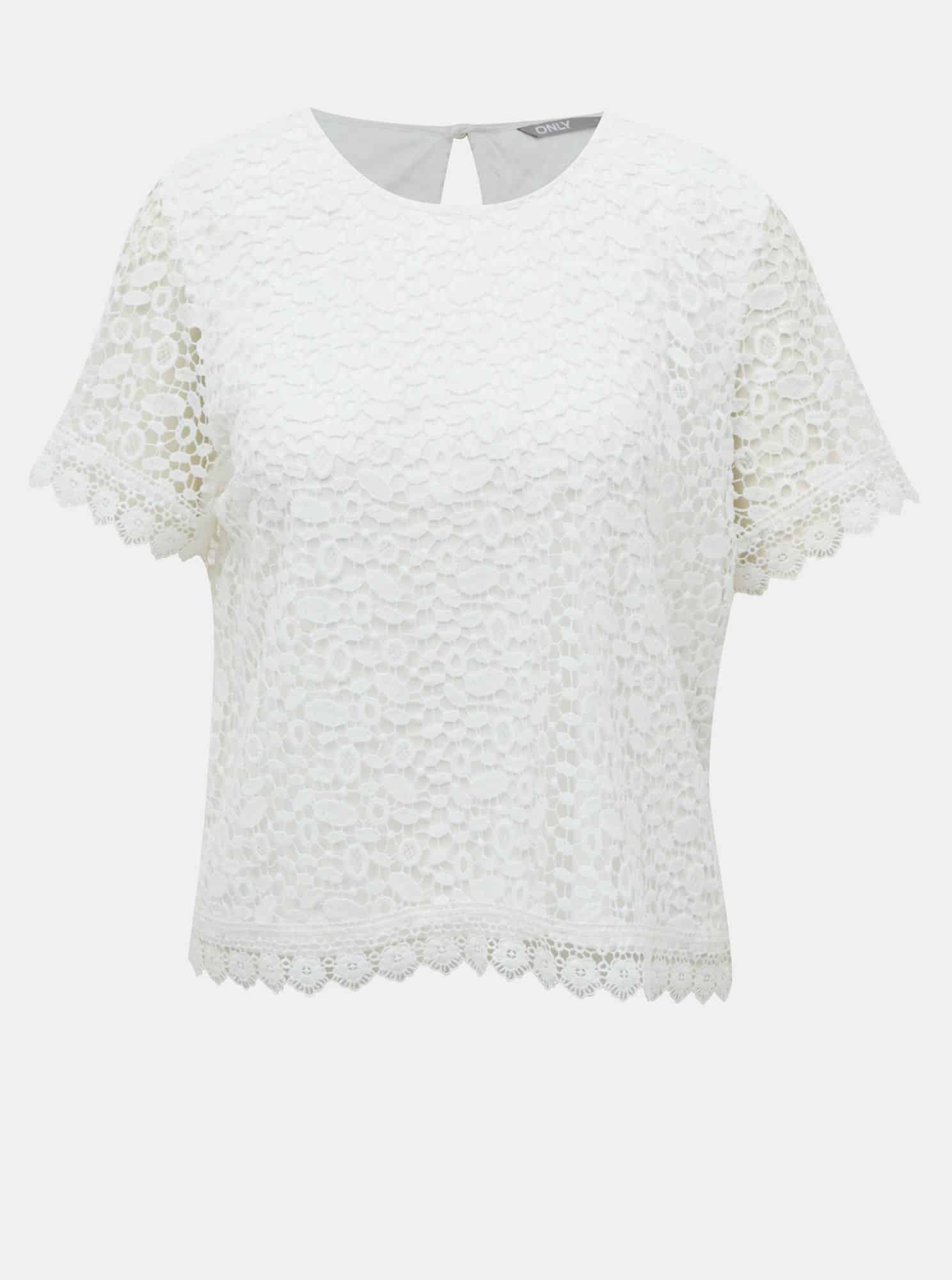 Bílá krajková halenka ONLY Trissy