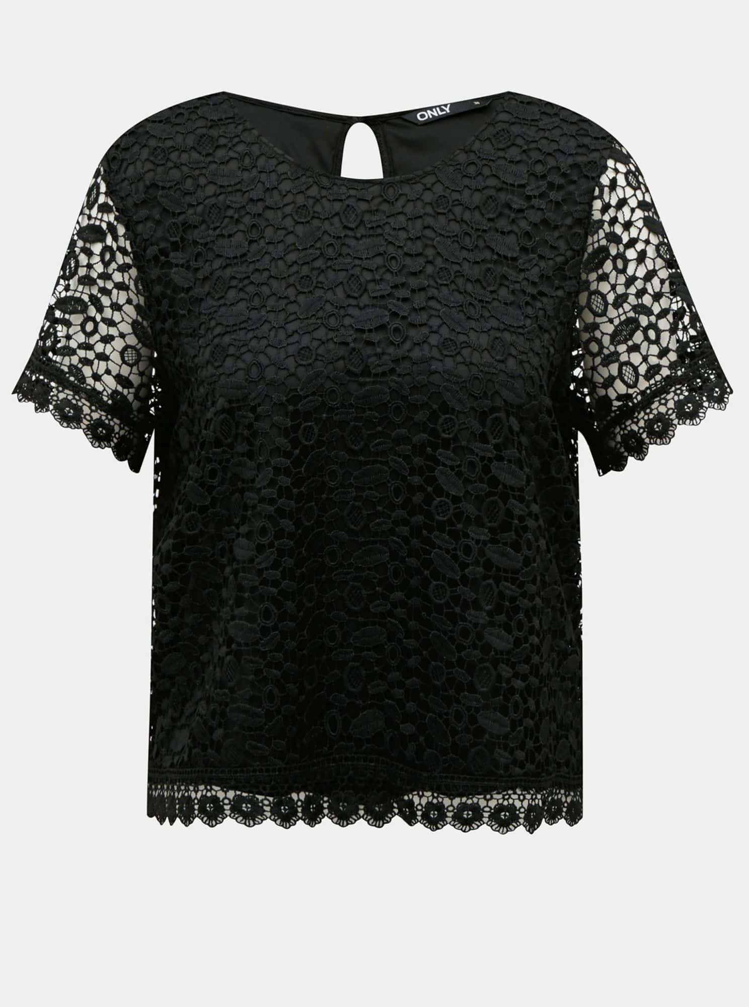 Černá krajková halenka ONLY Trissy