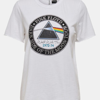 Bílé tričko ONLY Pink Floyd