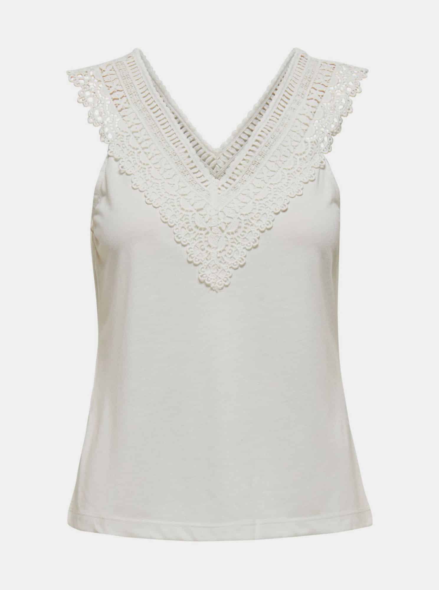 Bílý top s krajkou ONLY Victoria