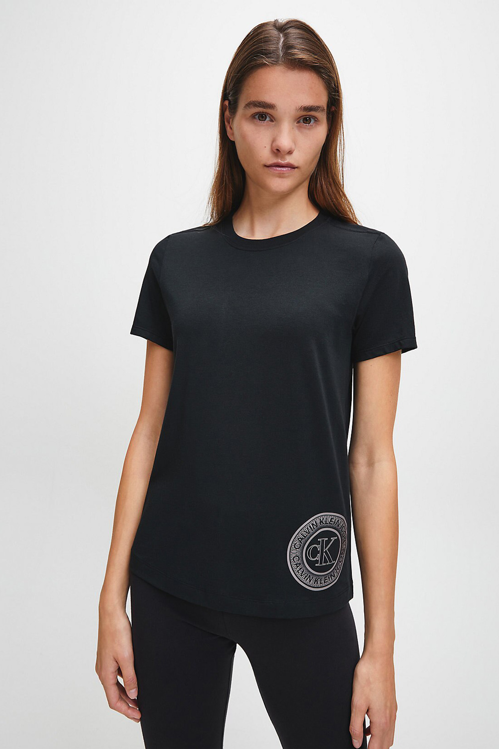 Calvin Klein černé tričko S/S Crew Neck