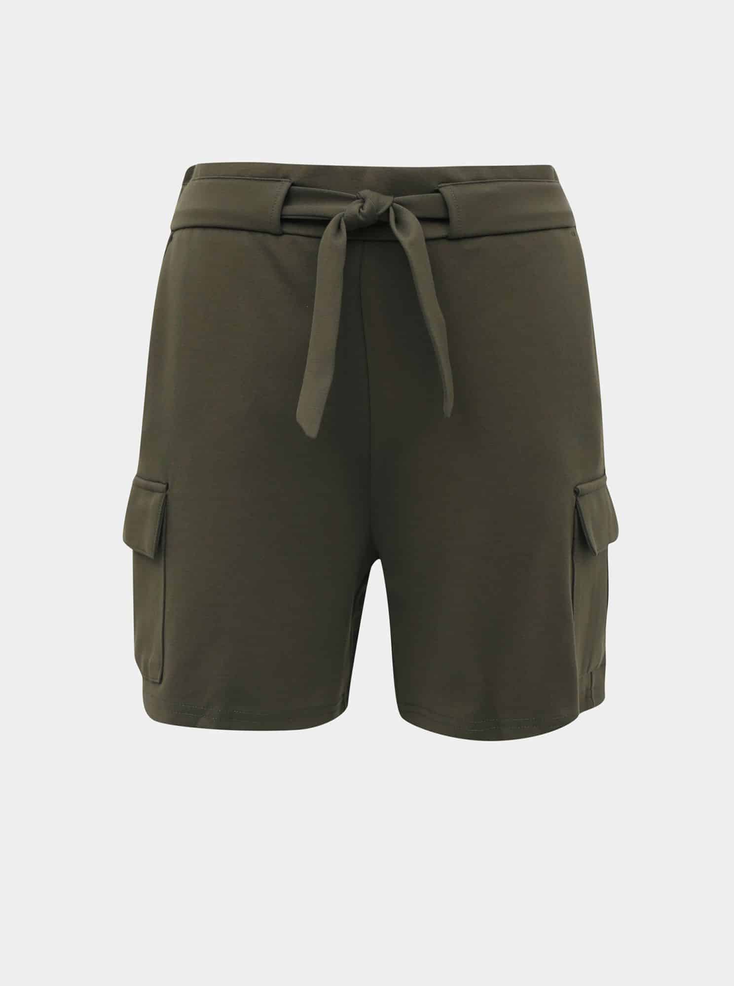 Tmavě zelené kraťasy ONLY Poptrash