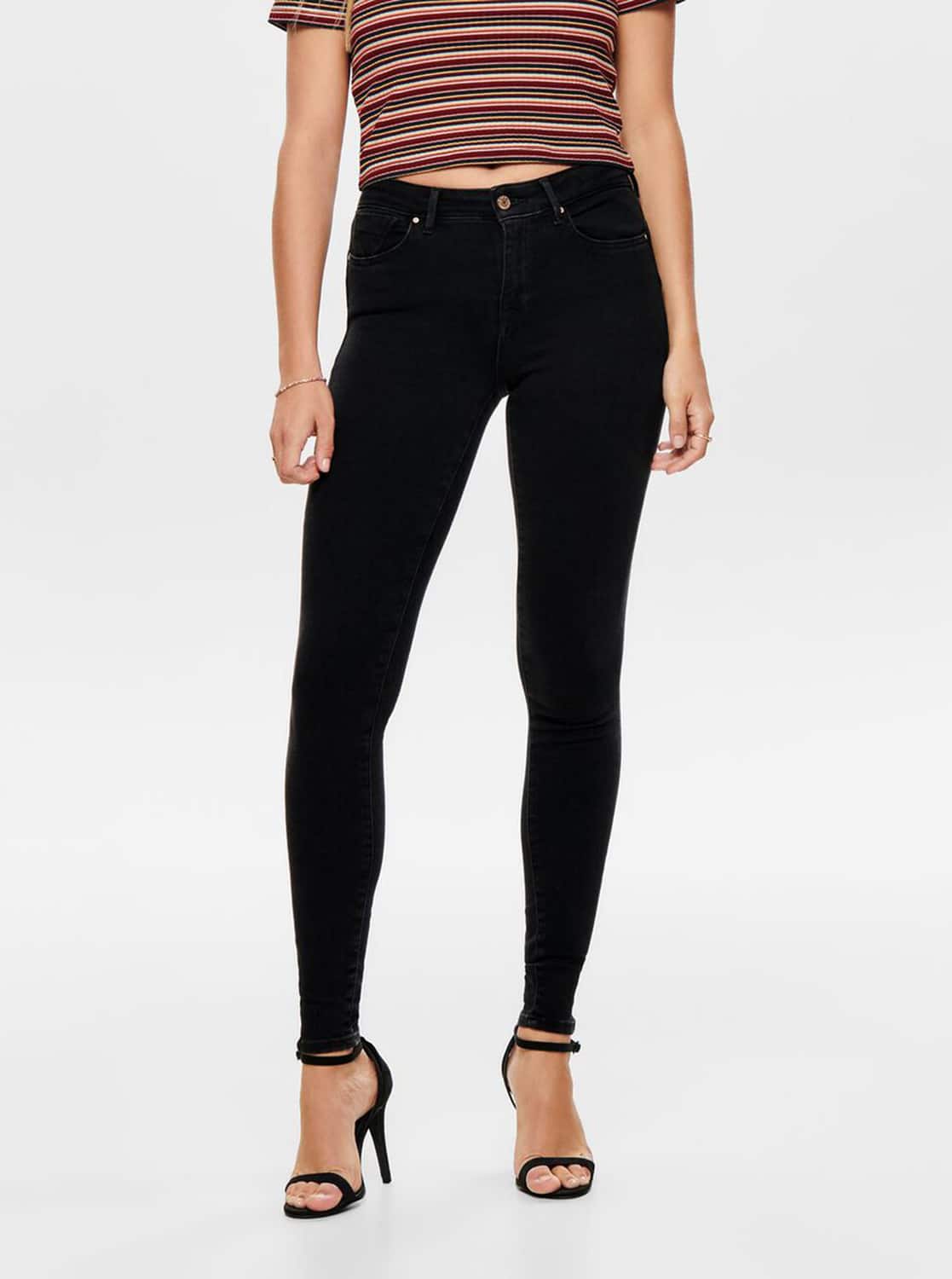 Černé push up skinny fit džíny ONLY Power