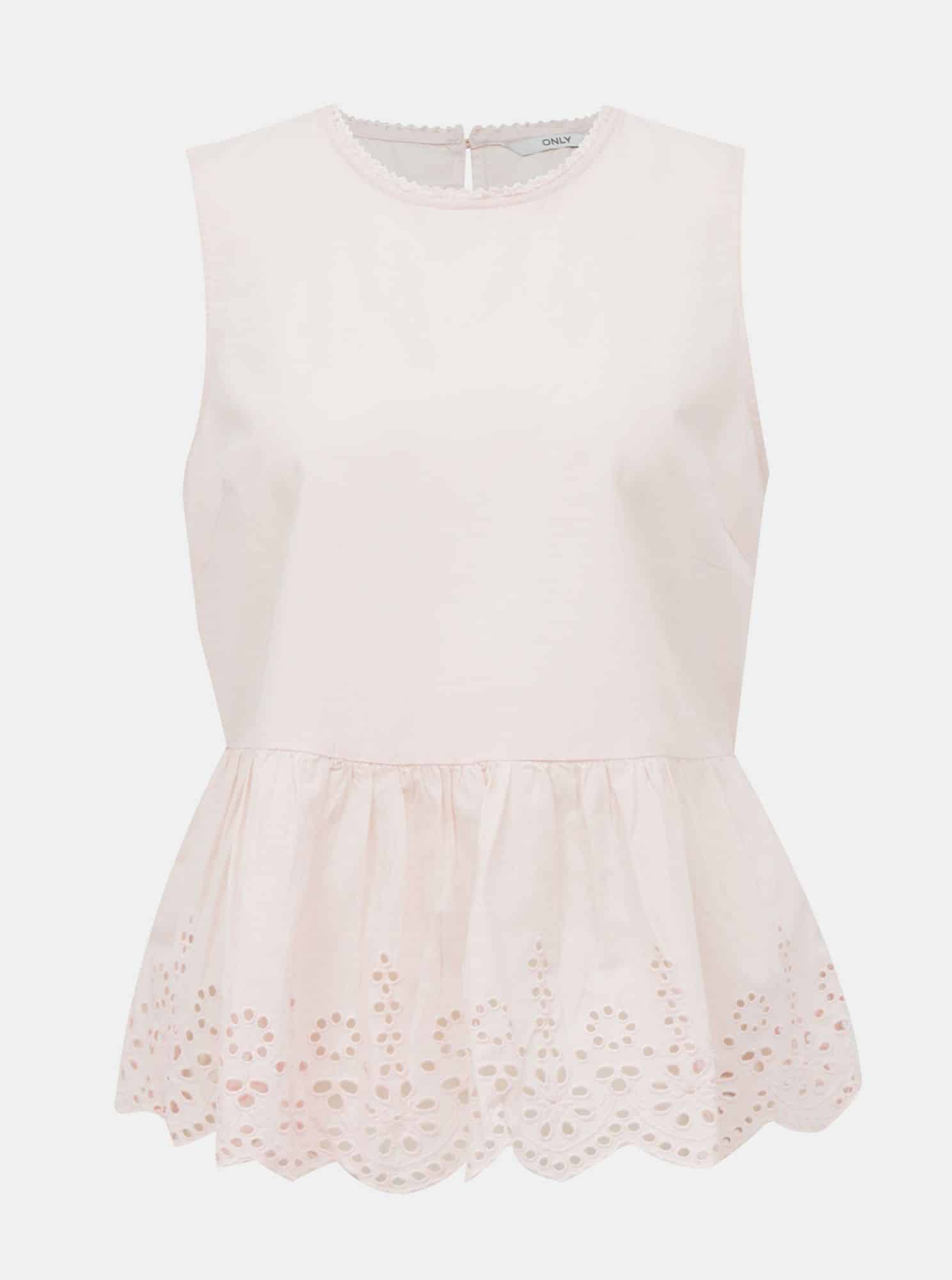 Světle růžový top ONLY Paola