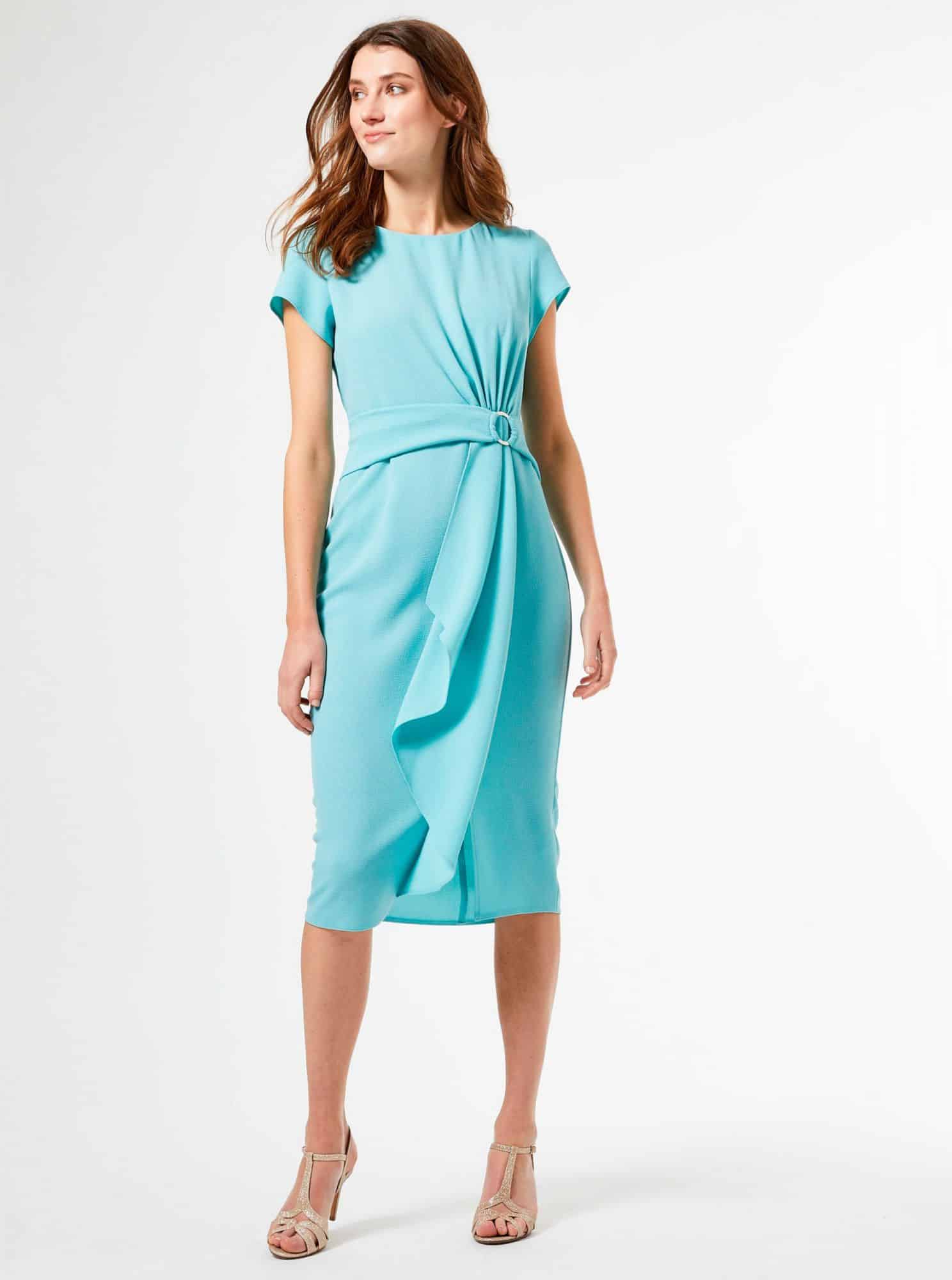 Tyrkysové pouzdrové šaty Dorothy Perkins