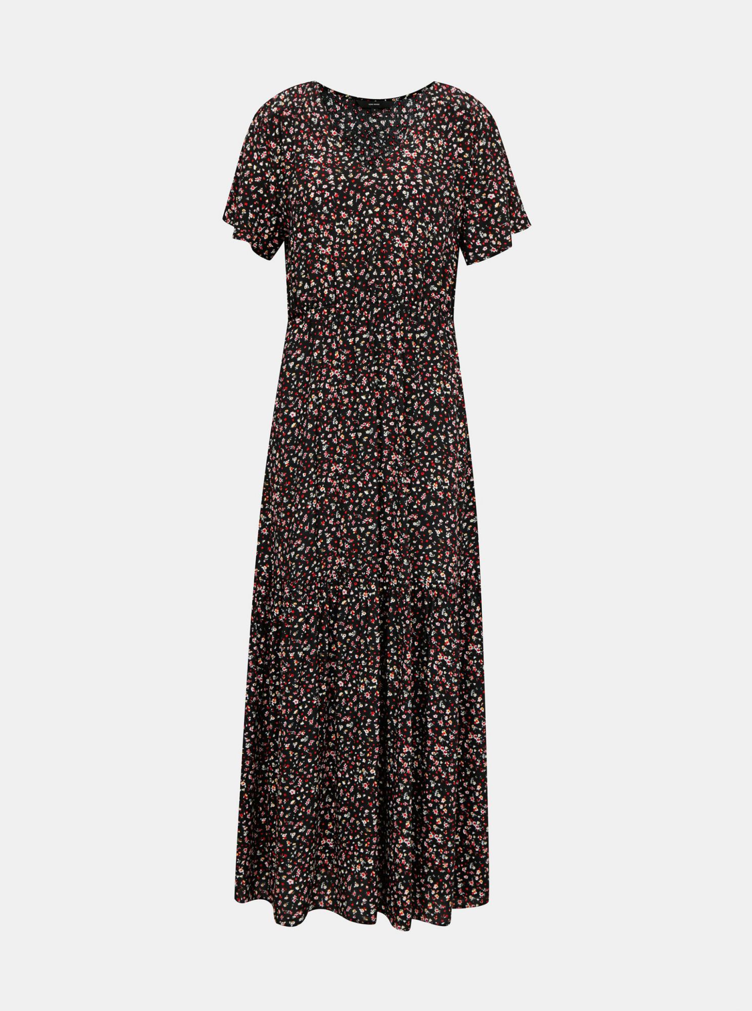 Černé květované maxišaty VERO MODA Dorianne