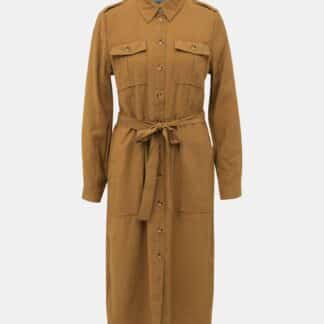 Hnědé košilové šaty ONLY Arya