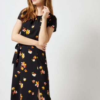 Černé květované šaty Dorothy Perkins