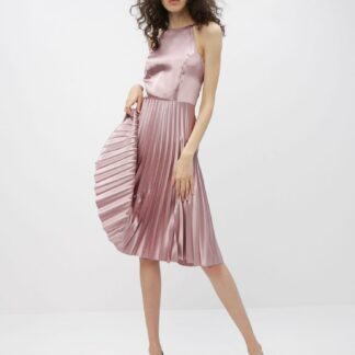 Růžové šaty s plisovanou sukní Dorothy Perkins