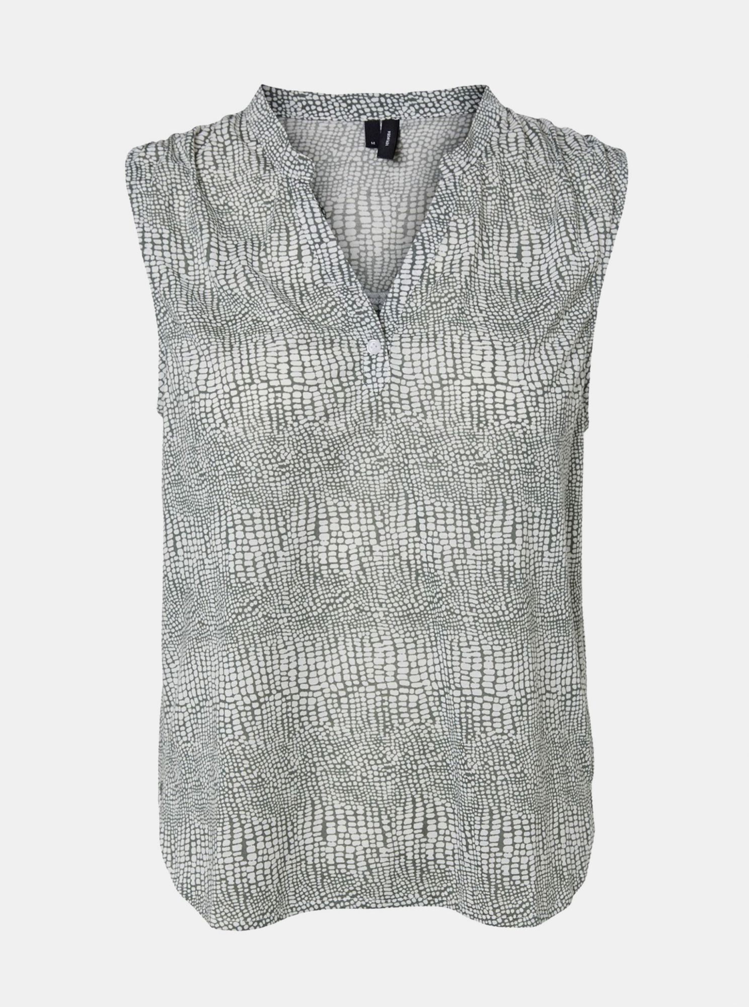 Bílo-zelená halenka s hadím vzorem VERO MODA Luci