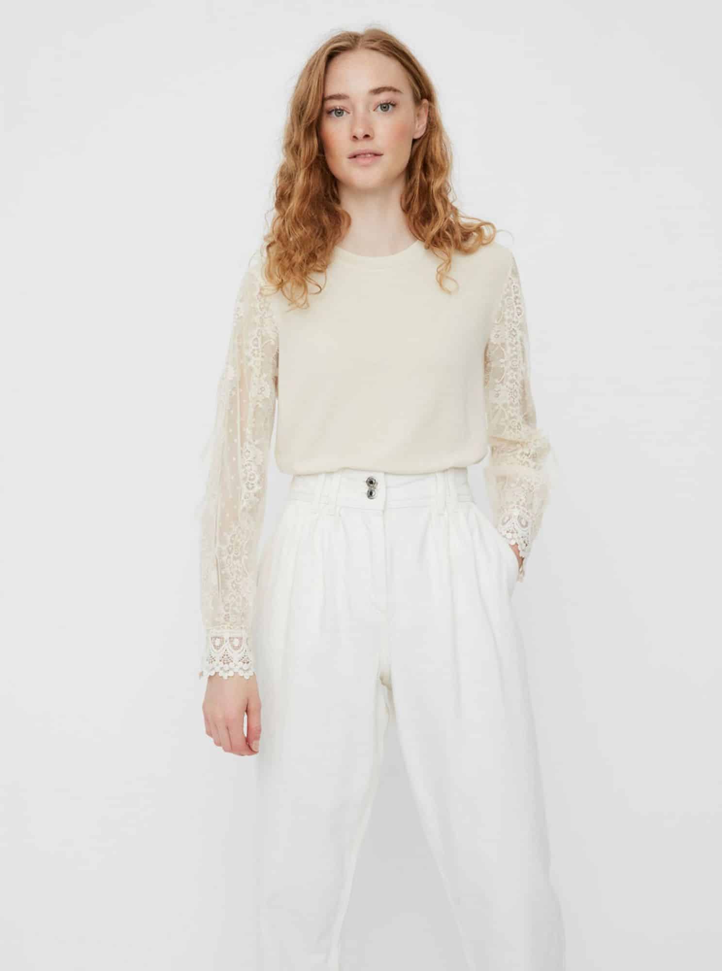 Krémová halenka VERO MODA Monal