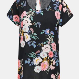 Tmavě modrá květovaná halenka ONLY First