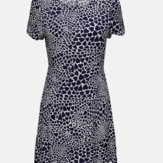 Tmavě modré vzorované šaty ONLY