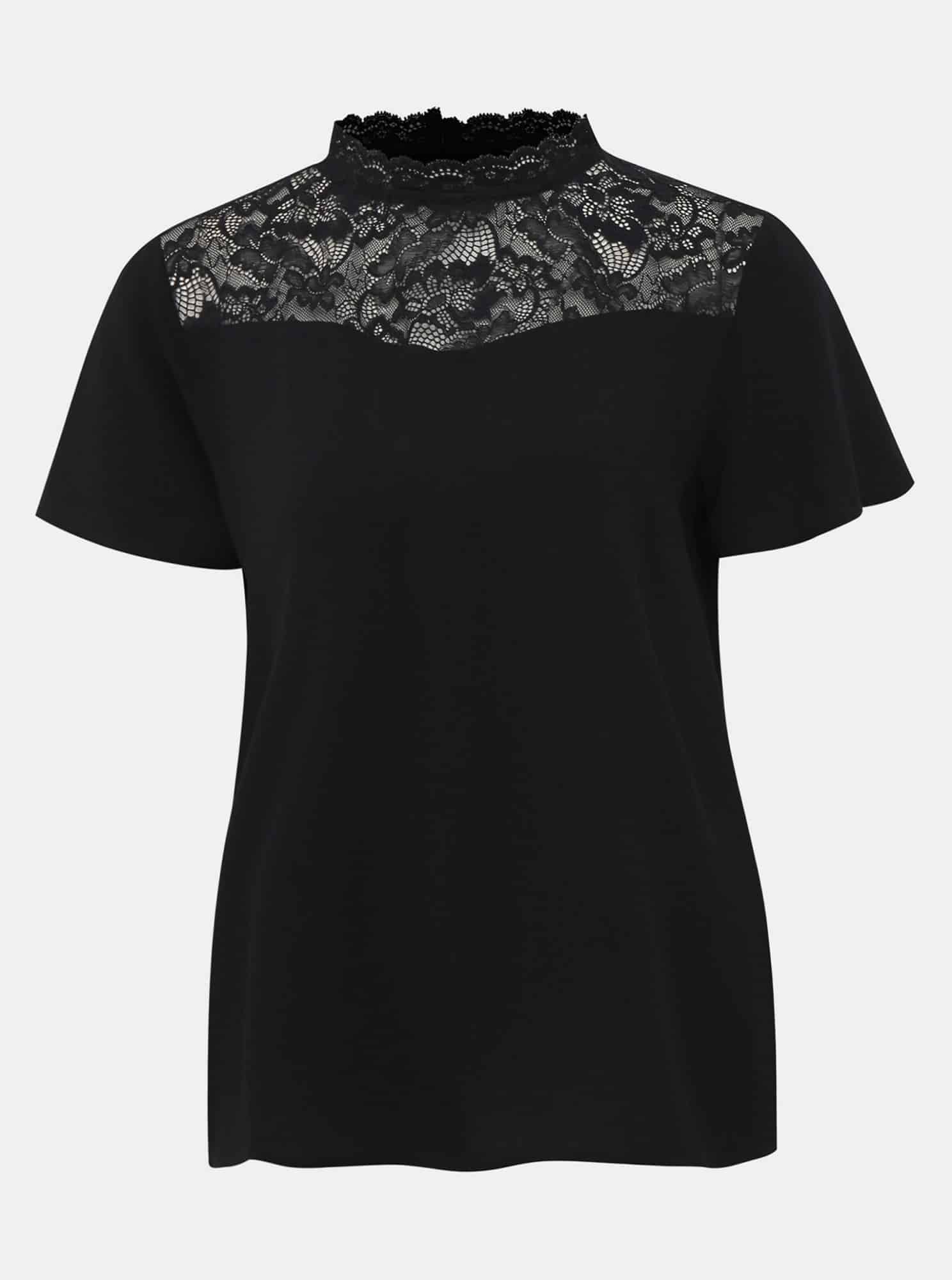 Černý top s krajkou ONLY First