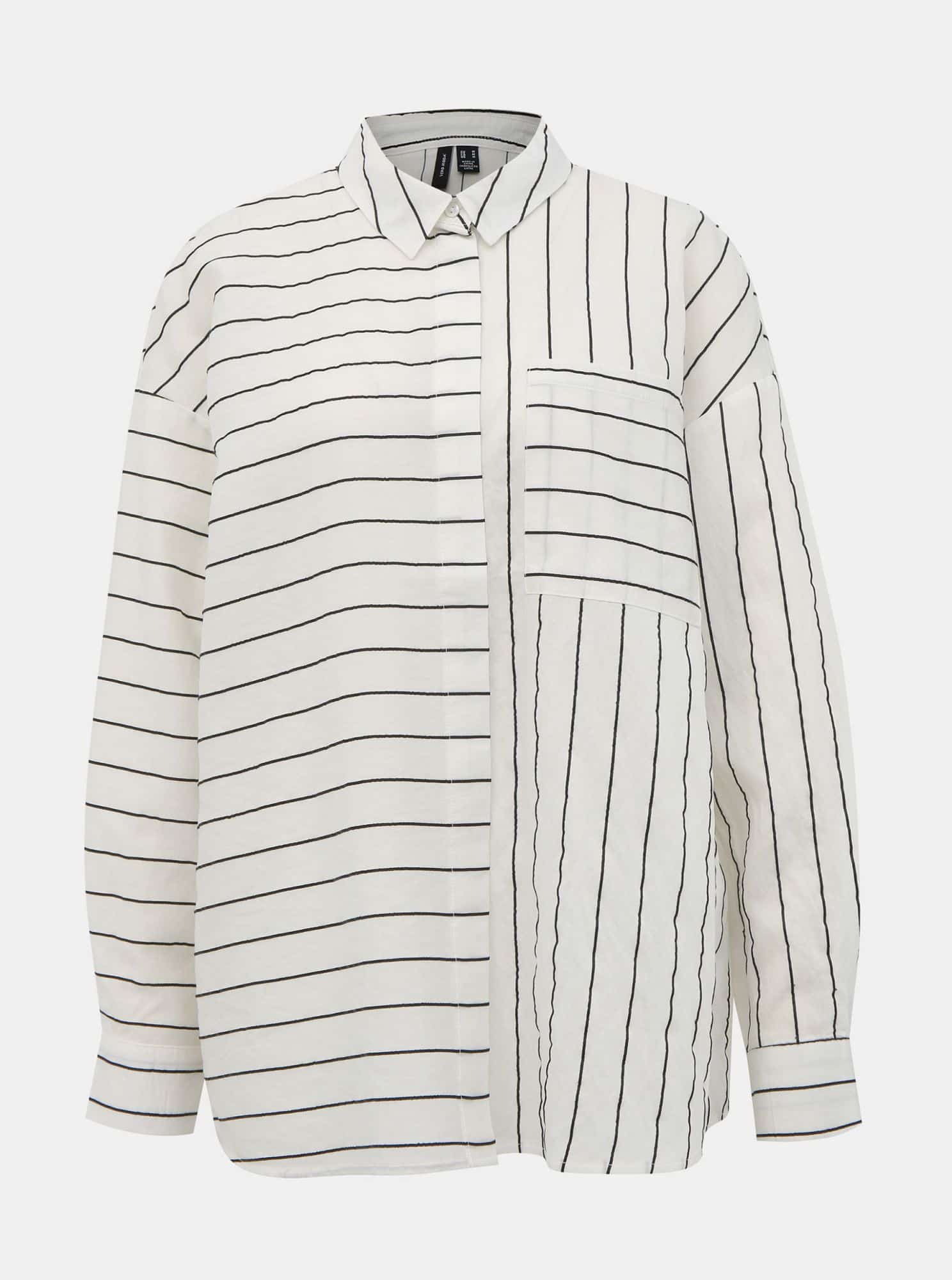 Bílá pruhovaná košile VERO MODA Hannnah