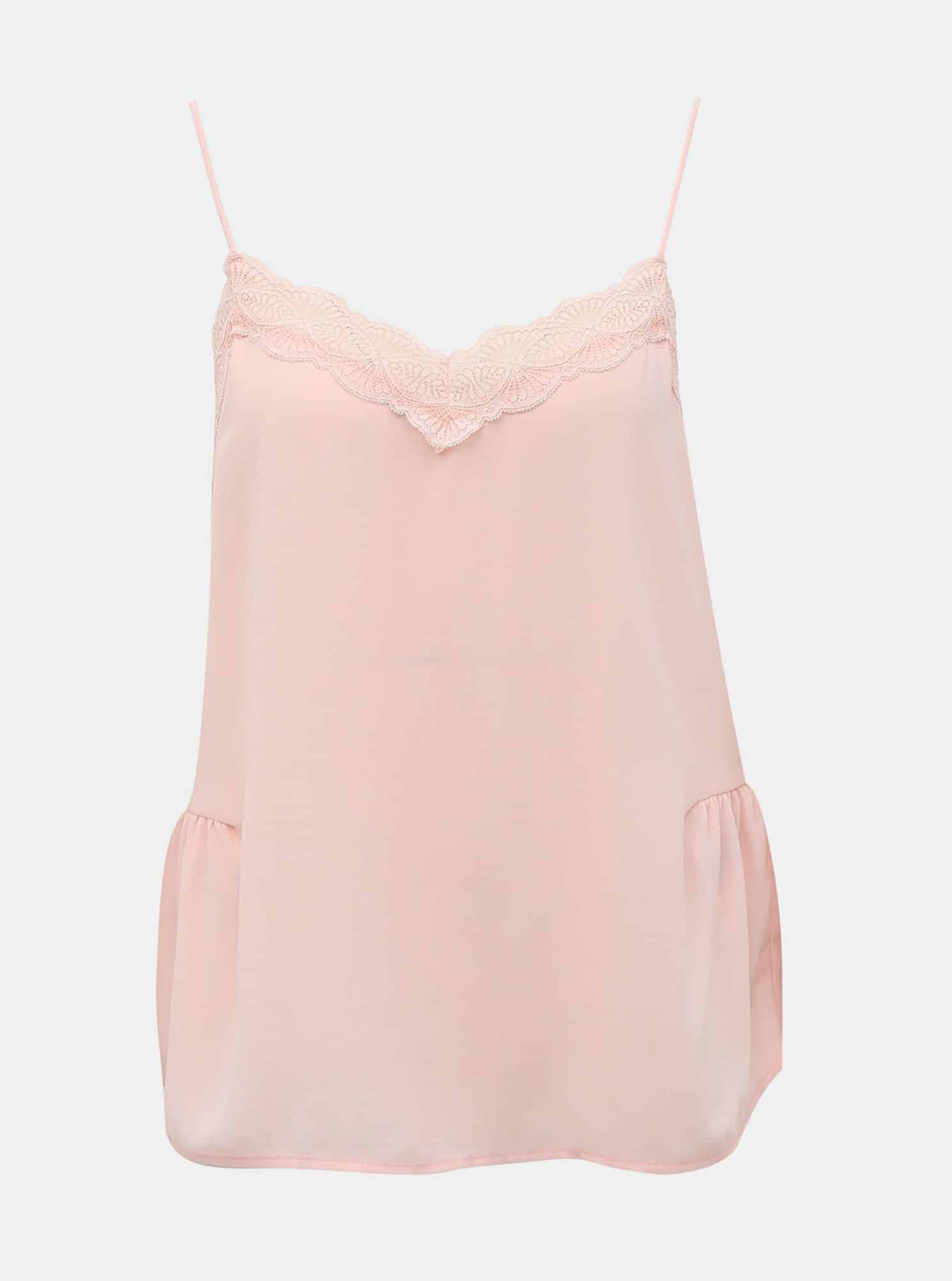 Růžový top VERO MODA Jeanne