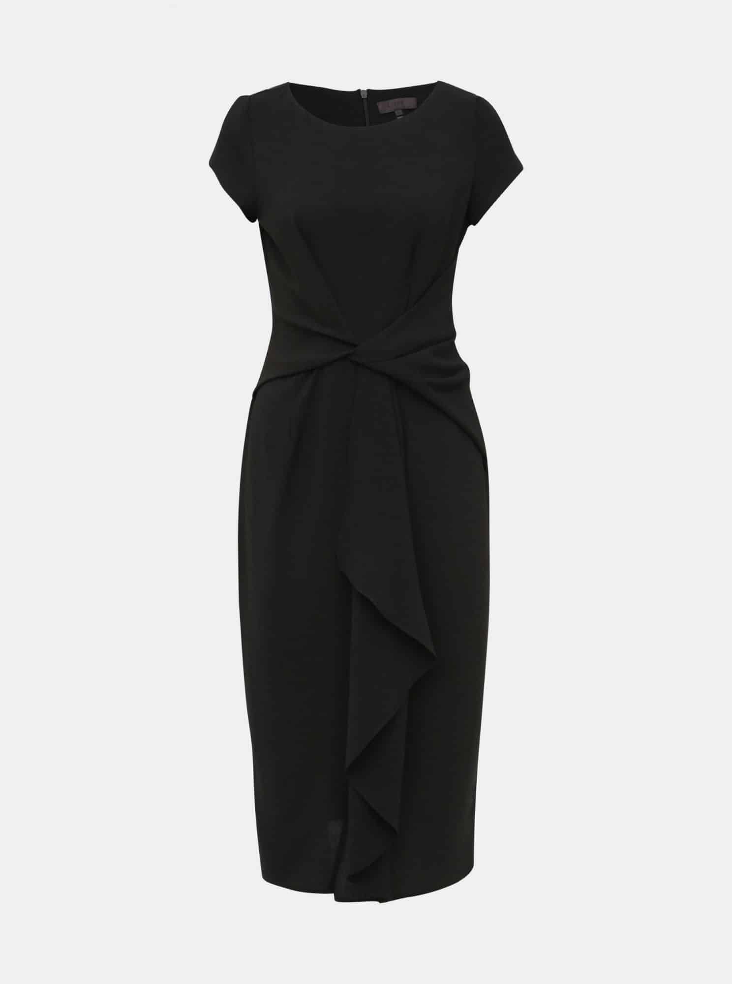 Černé pouzdrové midišaty Dorothy Perkins