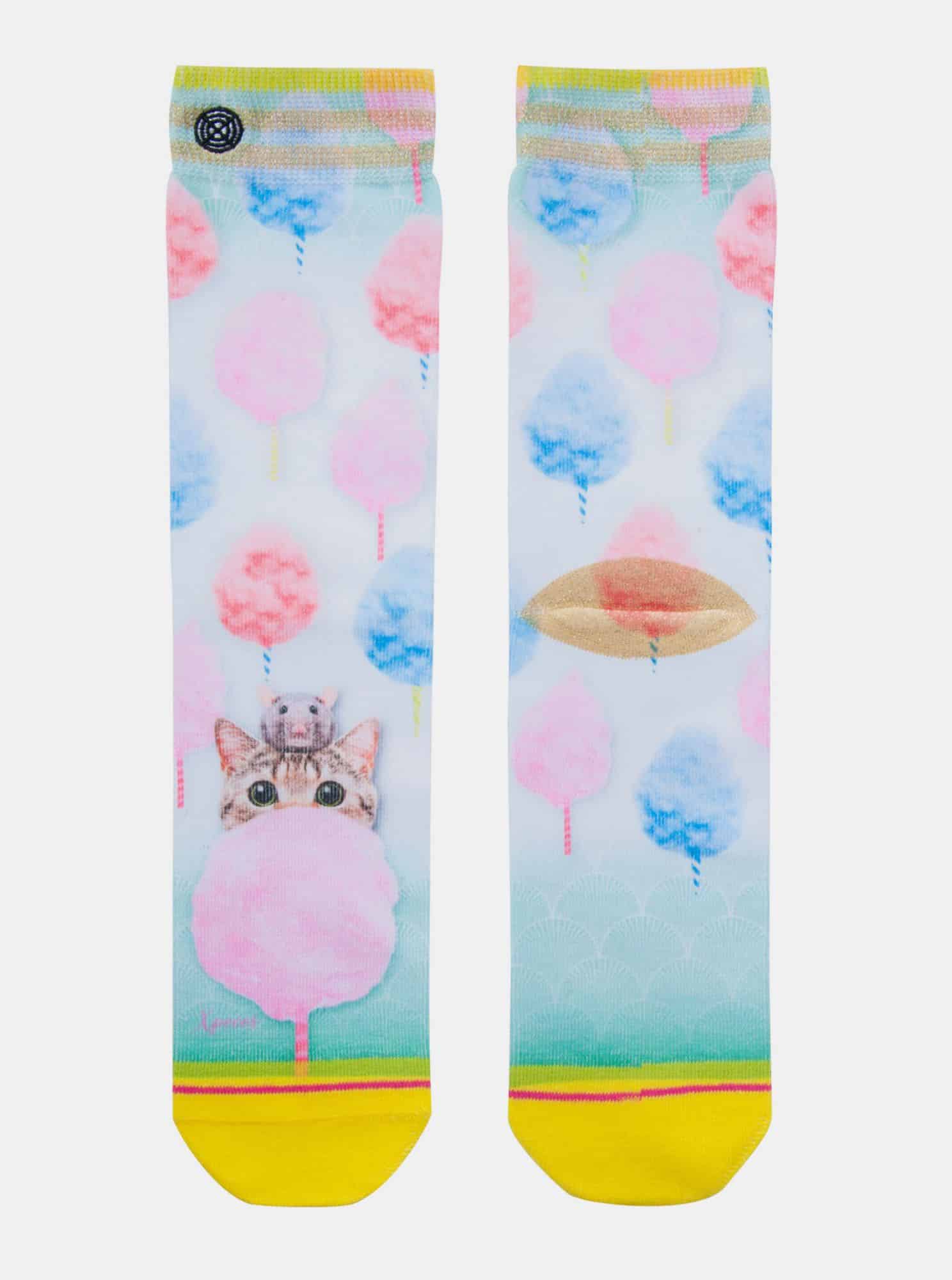 Bílo-modré dámské ponožky XPOOOS