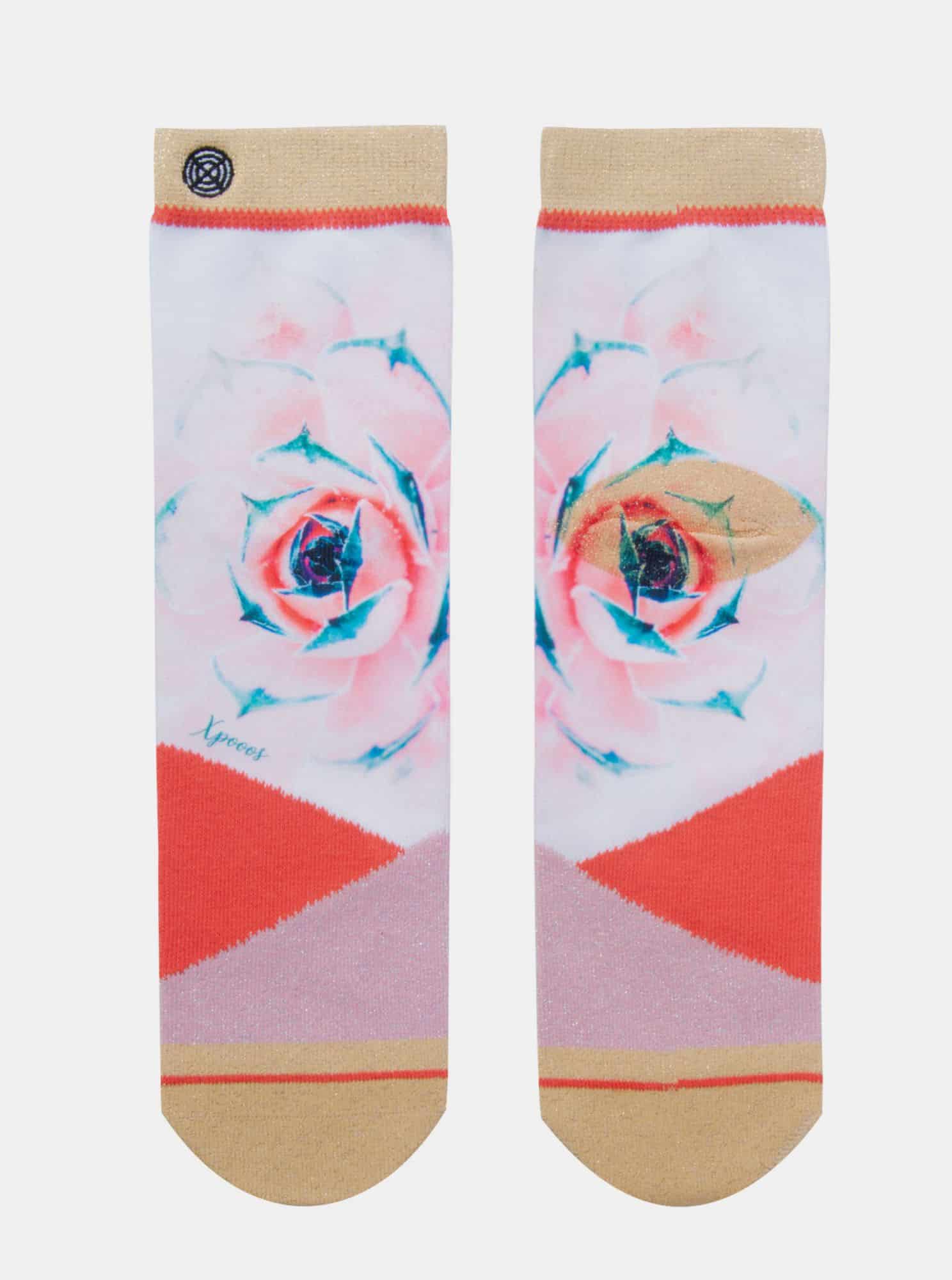 Červeno-růžové dámské ponožky XPOOOS