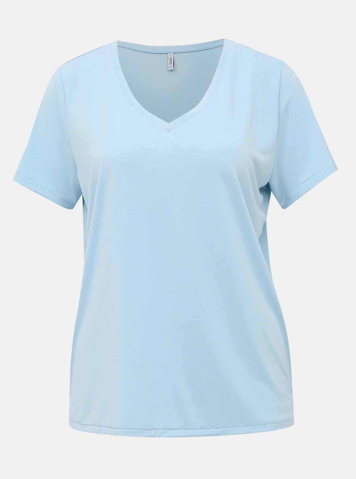 Světle modré basic tričko ONLY Free Life
