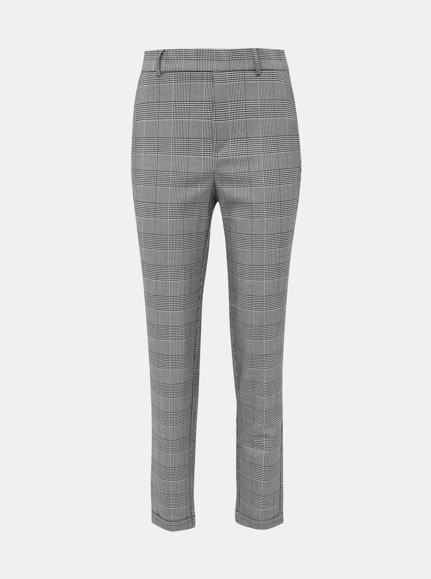 Šedé vzorované kalhoty VERO MODA Maya