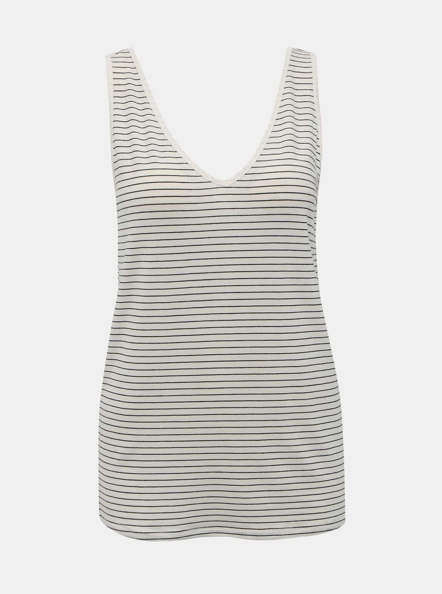 Bílé pruhované tílko VERO MODA Ava