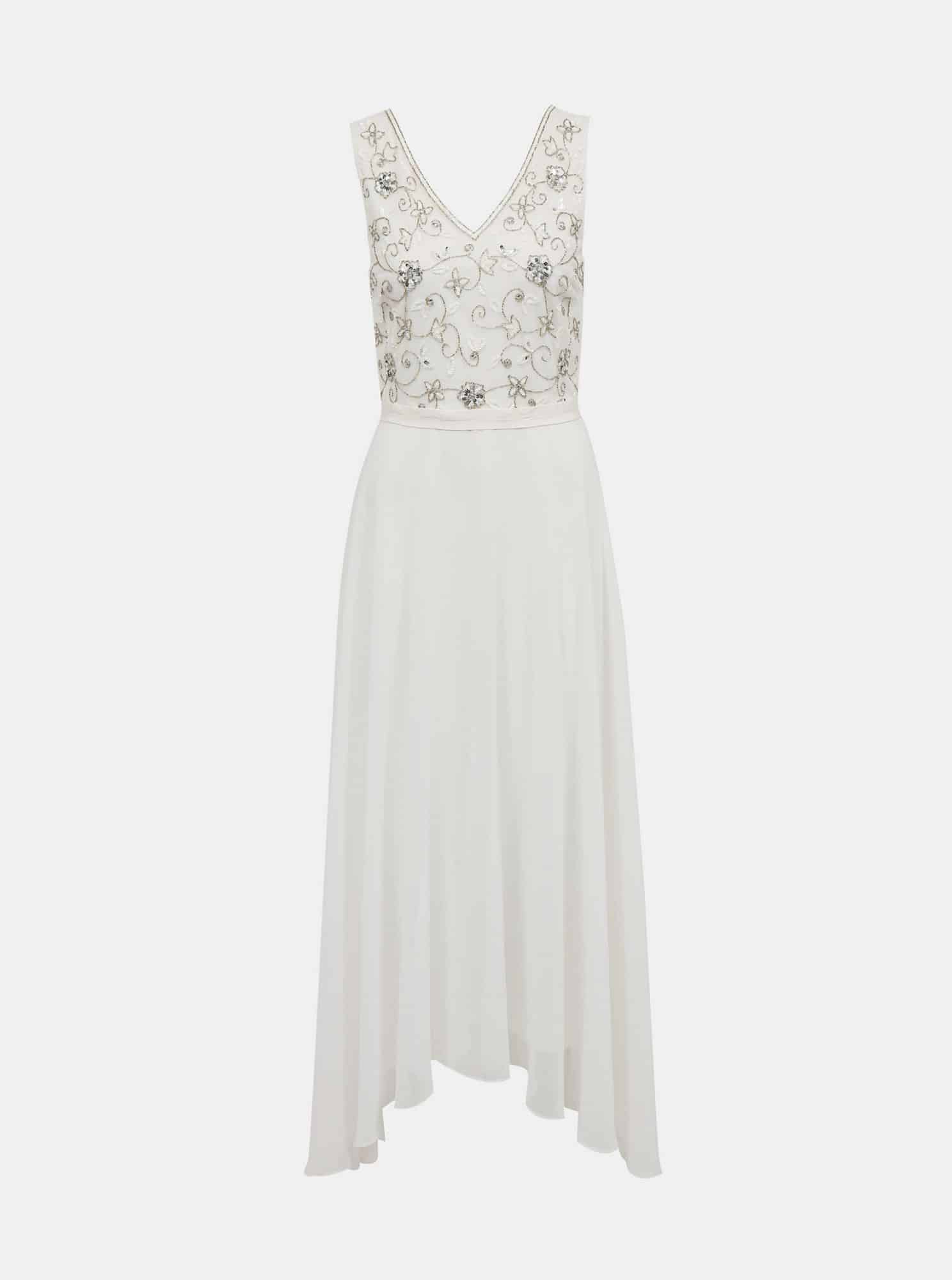 Bílé maxišaty Dorothy Perkins