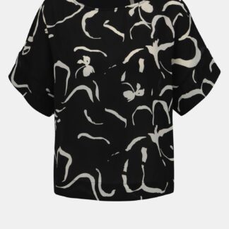 Černá vzorovaná halenka VERO MODA Ilona